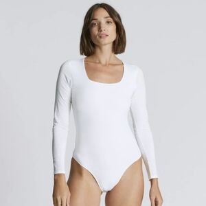 NWT Everlane Long Sleeve Supima Square Neck Body Suit - Thong XS